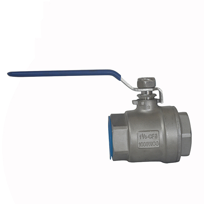 Stainless steel two-piece ball valve