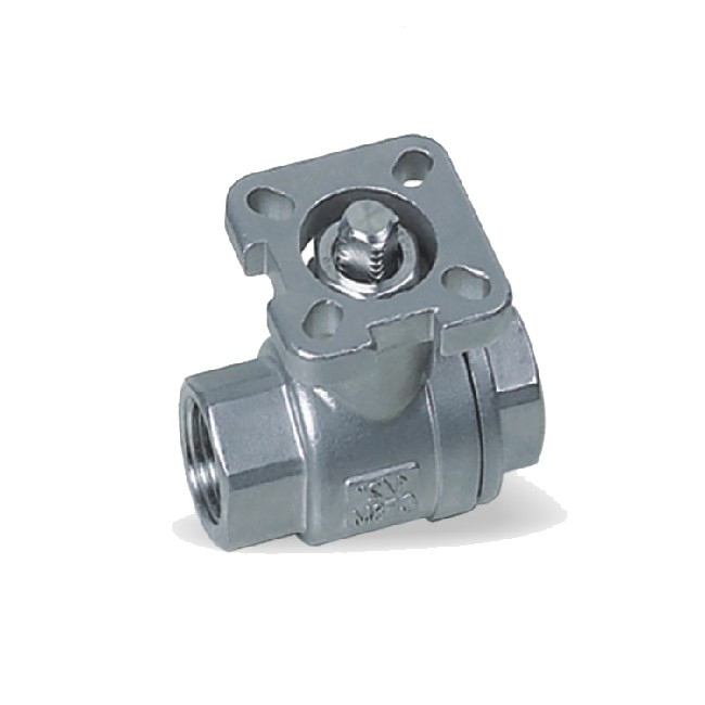 Stainless steel high platform two-piece threaded ball valve