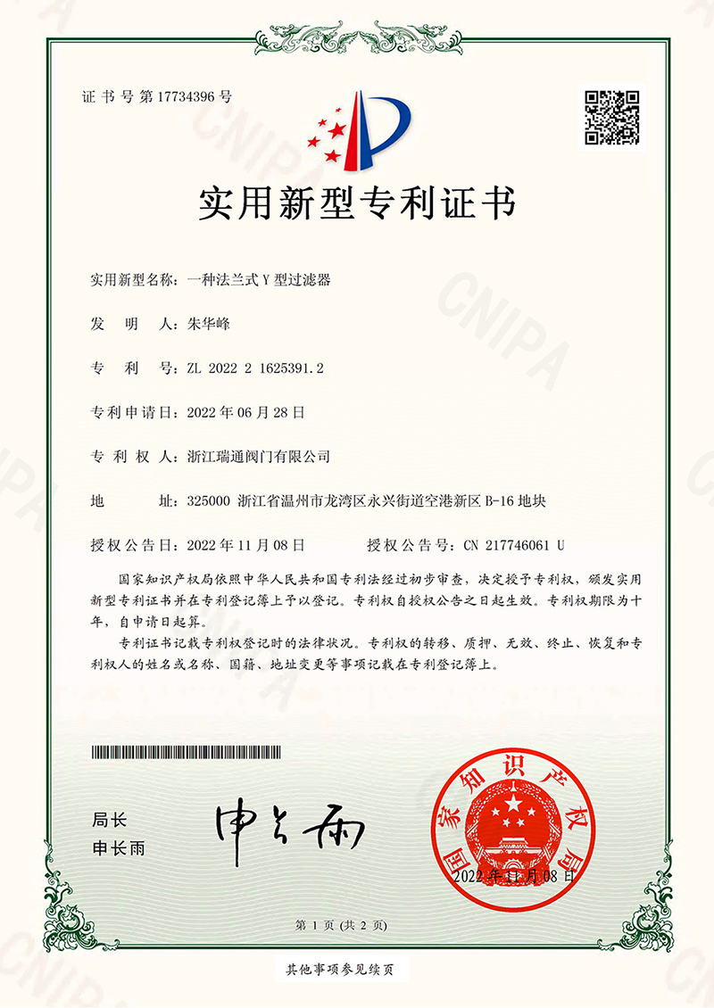 一种法兰式Y型过滤器